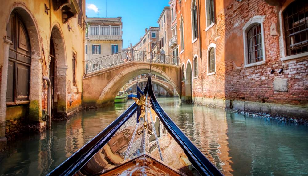 gondala in a venice canal