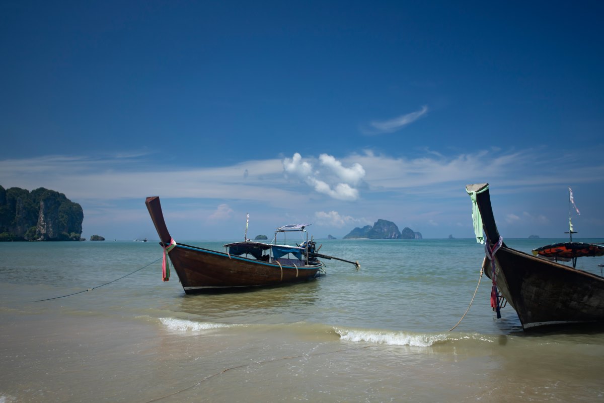 thailand traditional longtail boats