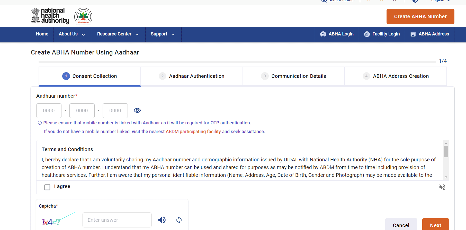 Apply for an ABHA Card online
