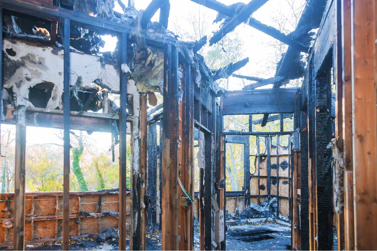 burned home