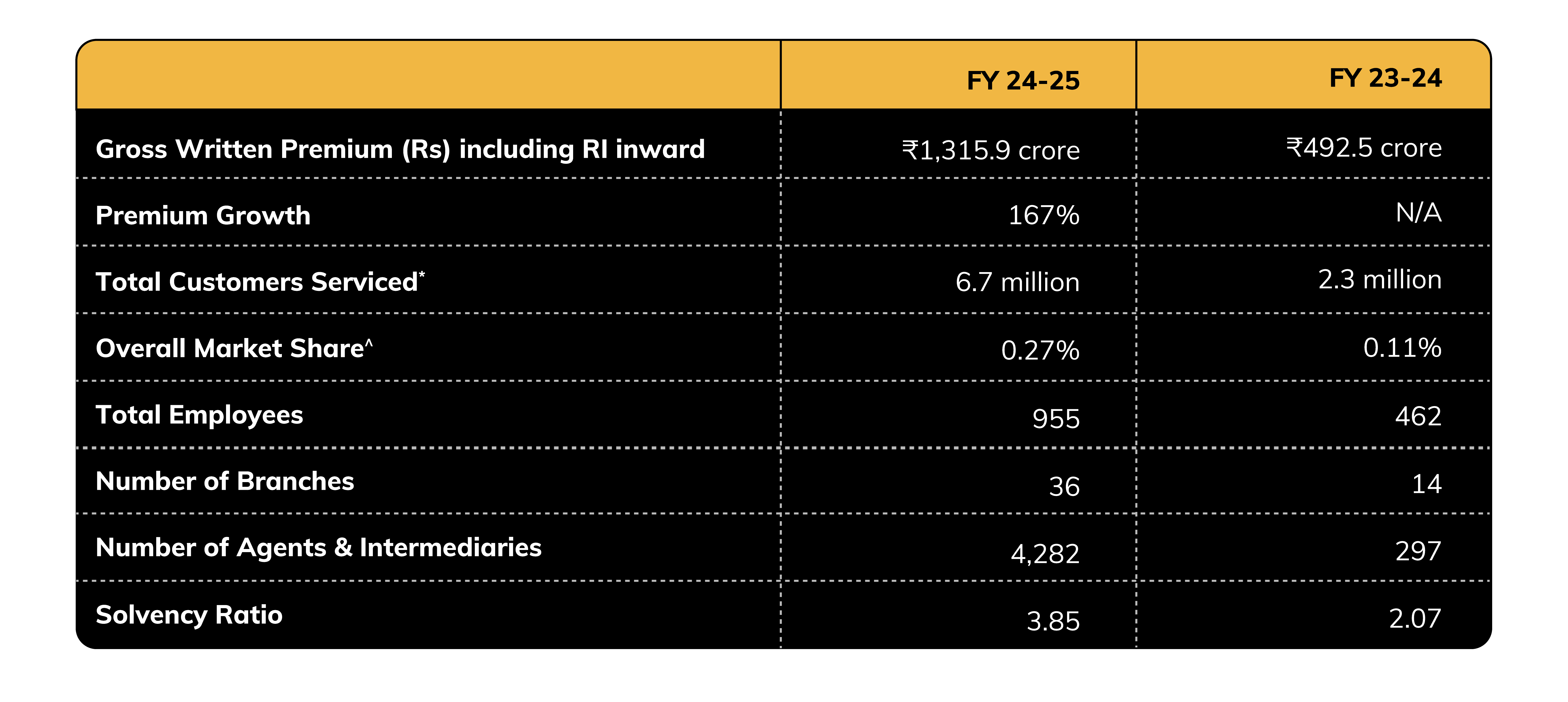 CAPTURING OUR GROWTH NUMBERS (FY25 VS FY24)