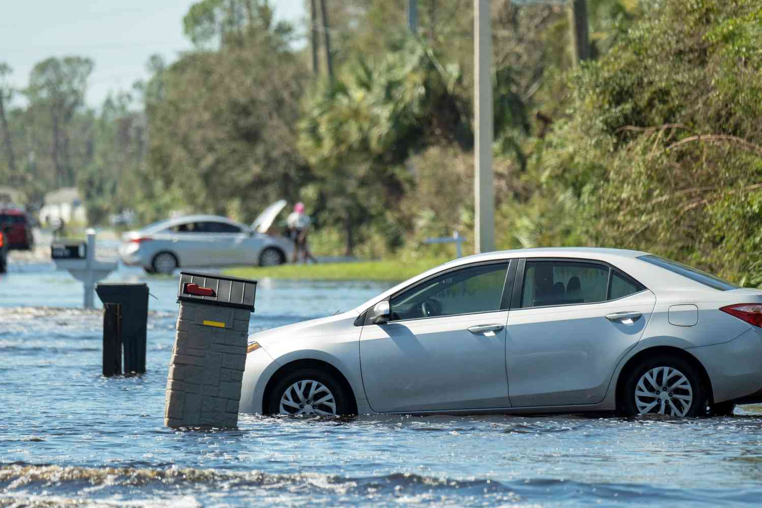 car damage due to flood