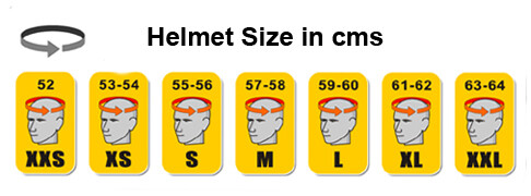 How Helmet Size is Measured? Motorcycle Helmet Size Chart