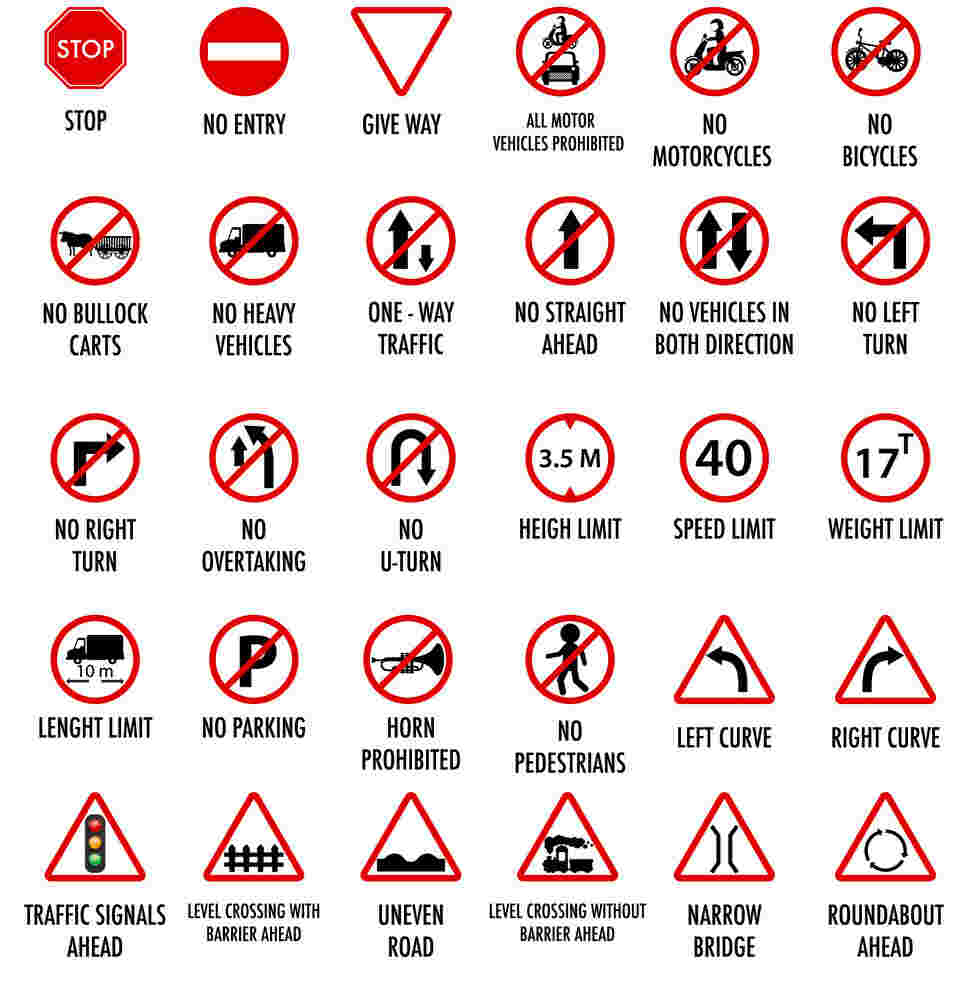 One-way traffic sign (in direction indicated) - Theory Test