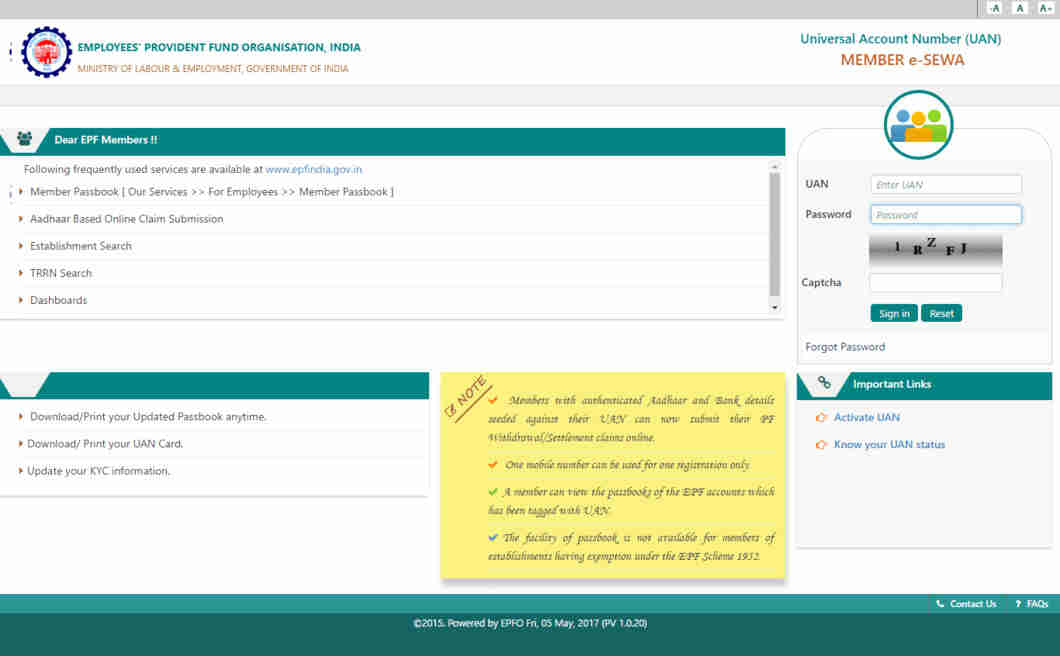 uan login