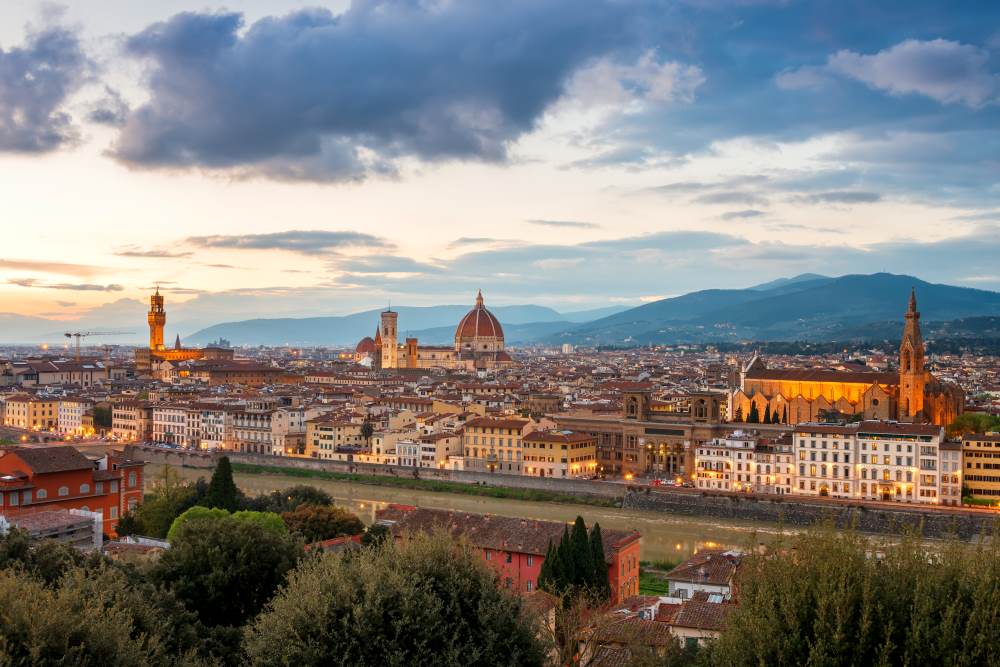 florence at sunset