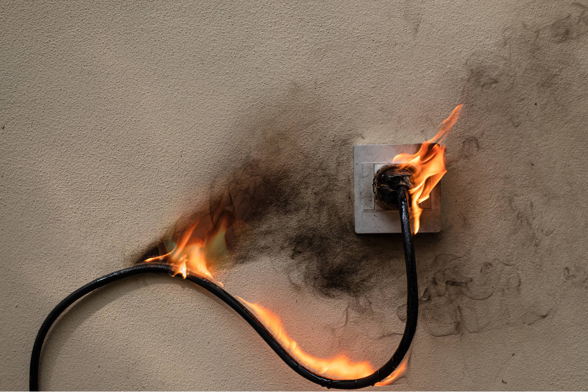 frayed electrical cords