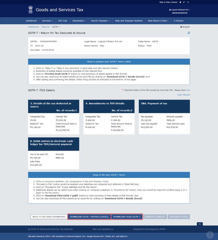 how to file gstr 7 online