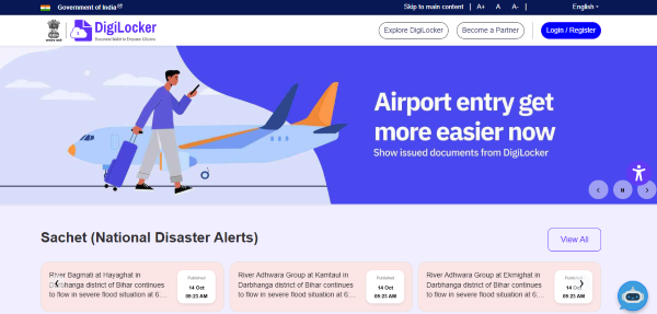 steps to upload puc certificate using digilocker website