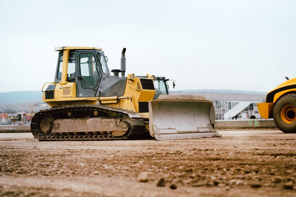 bulldozer in construction site