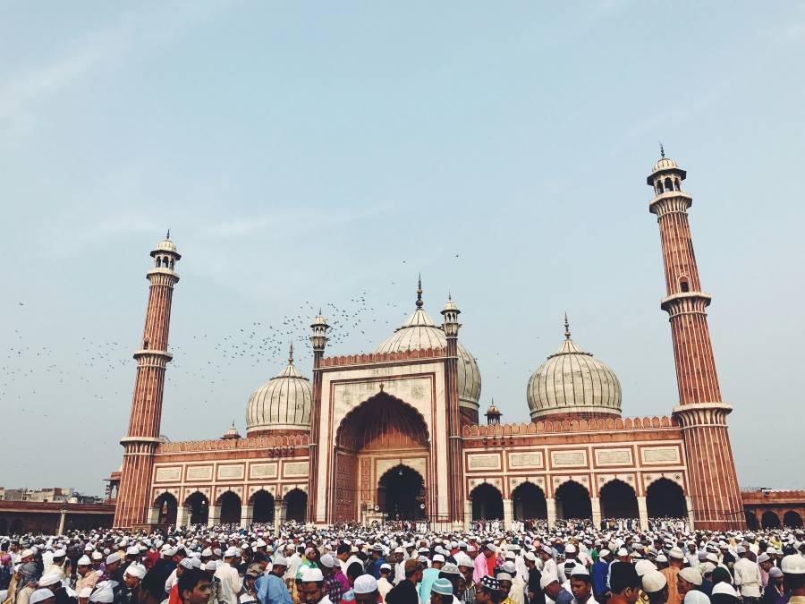 beautiful view of jama masjid in delhi 