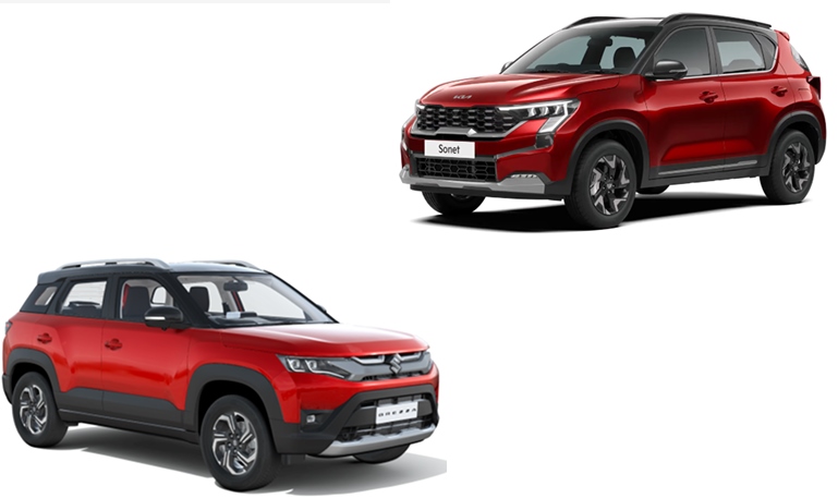 kia sonet vs maruti brezza