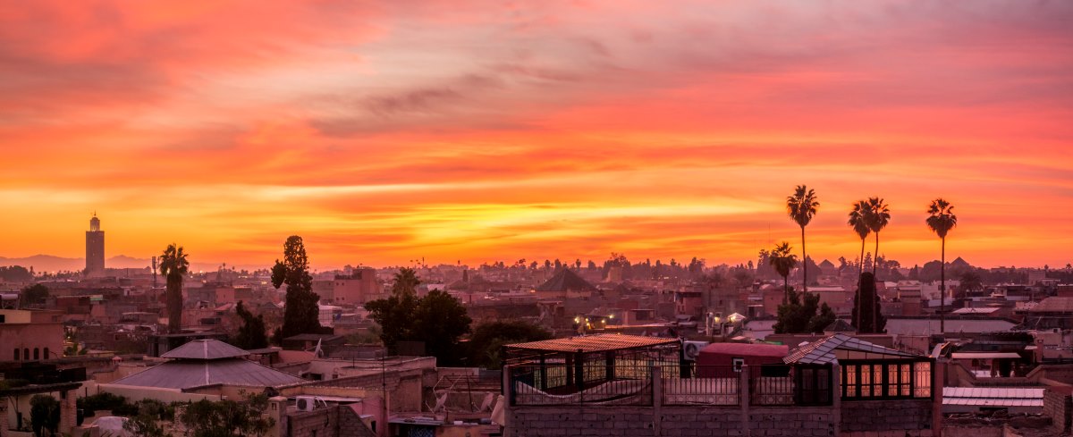 panoramic shot of marrakech city