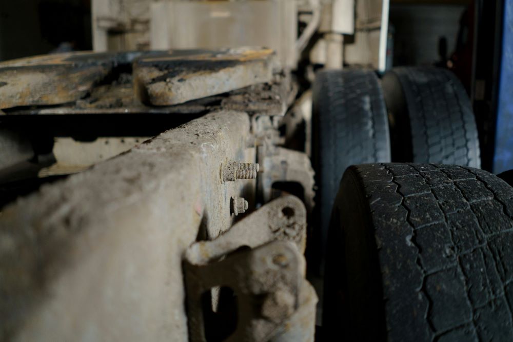 view of chasis of truck