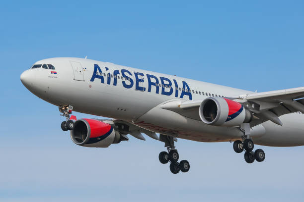 flying air serbia plane