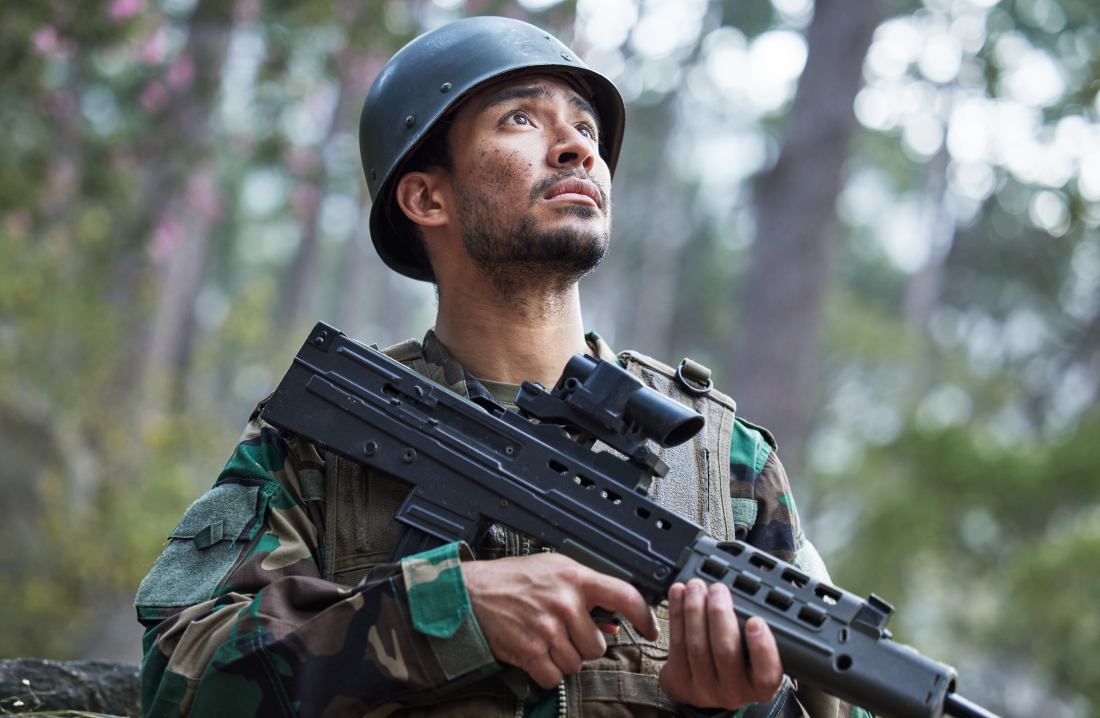 soldier army in the forest