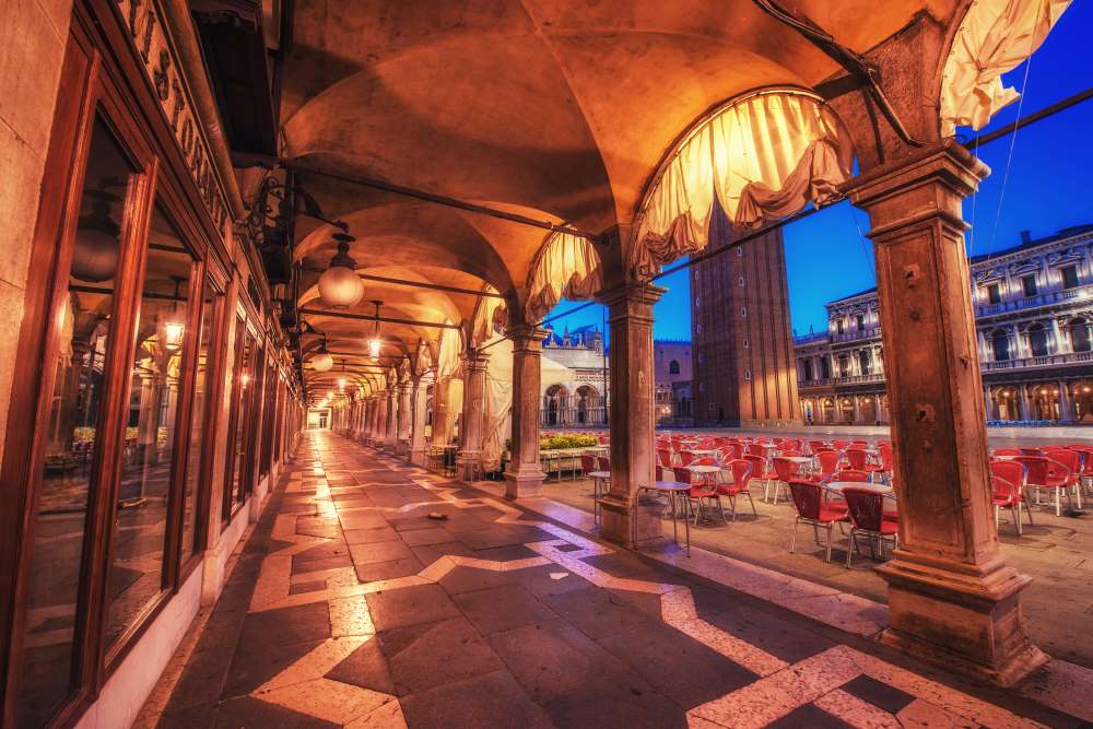 st mark square at night