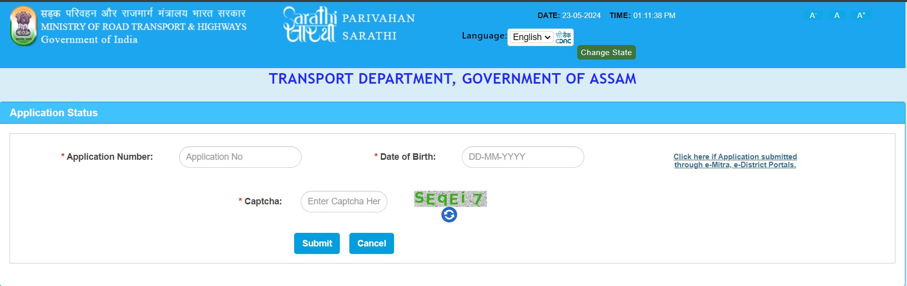 driving licence status