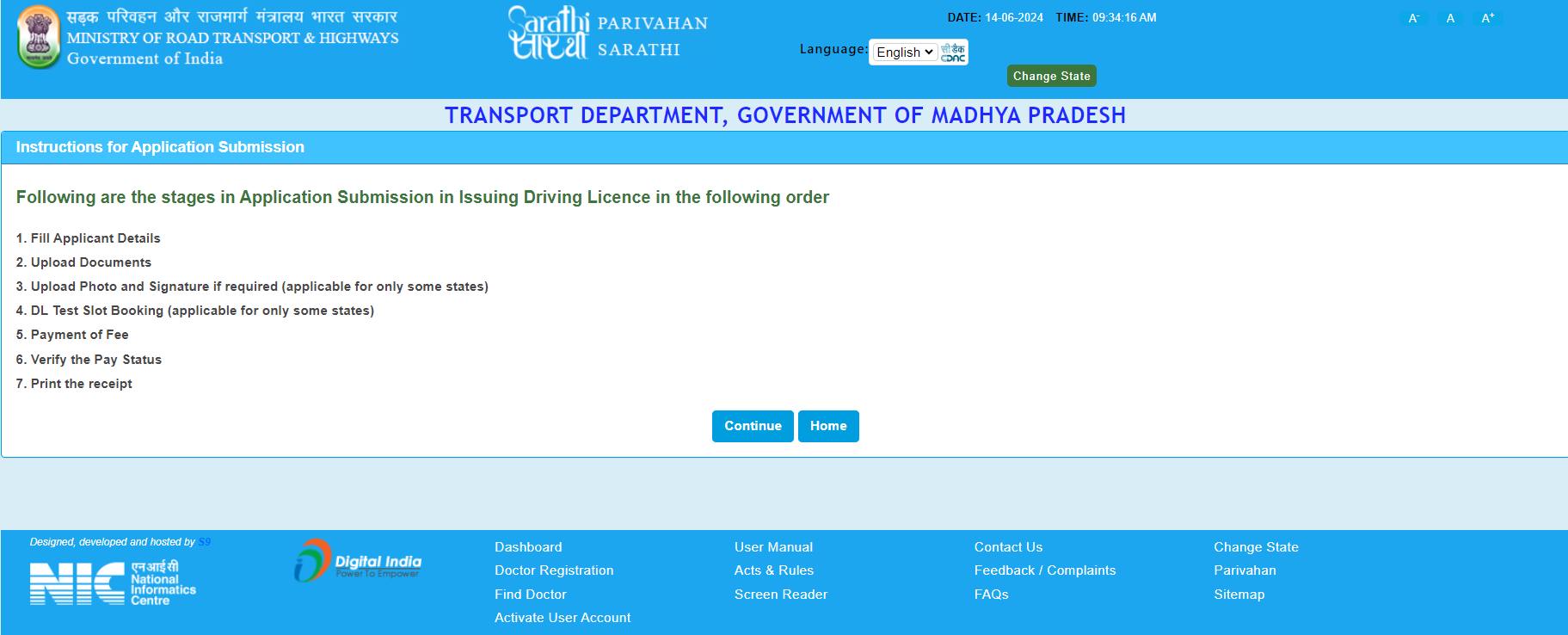 Apply for driving licence