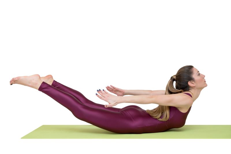 Upper And Lower Body Lift Makarasana