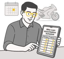 bike loan amortisation schedule