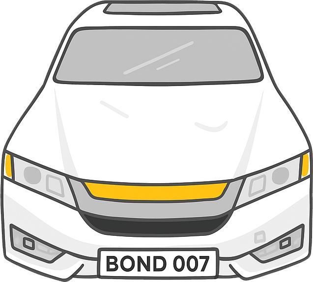 bond number plate