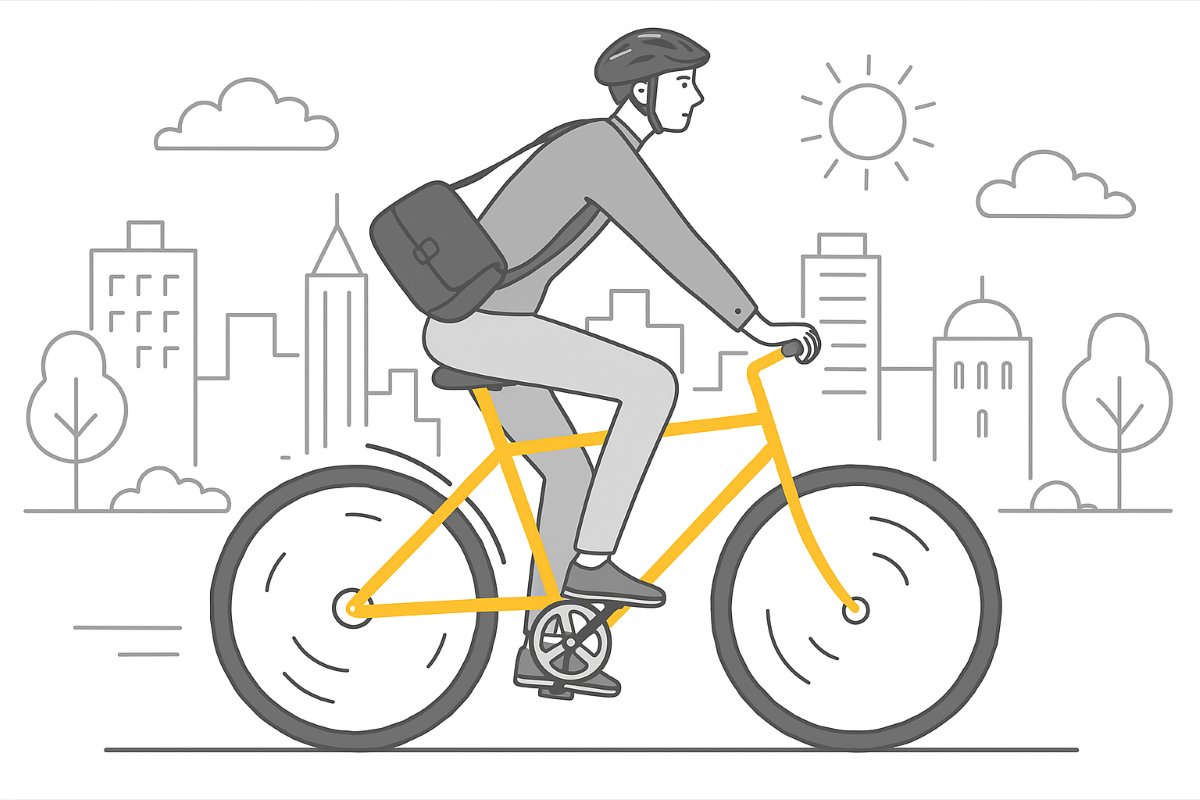 a man cycling a bicycle