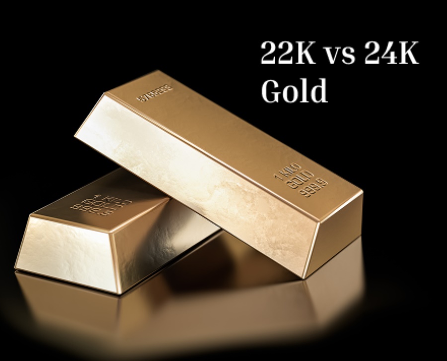 difference between 22 carat and 24 carat gold