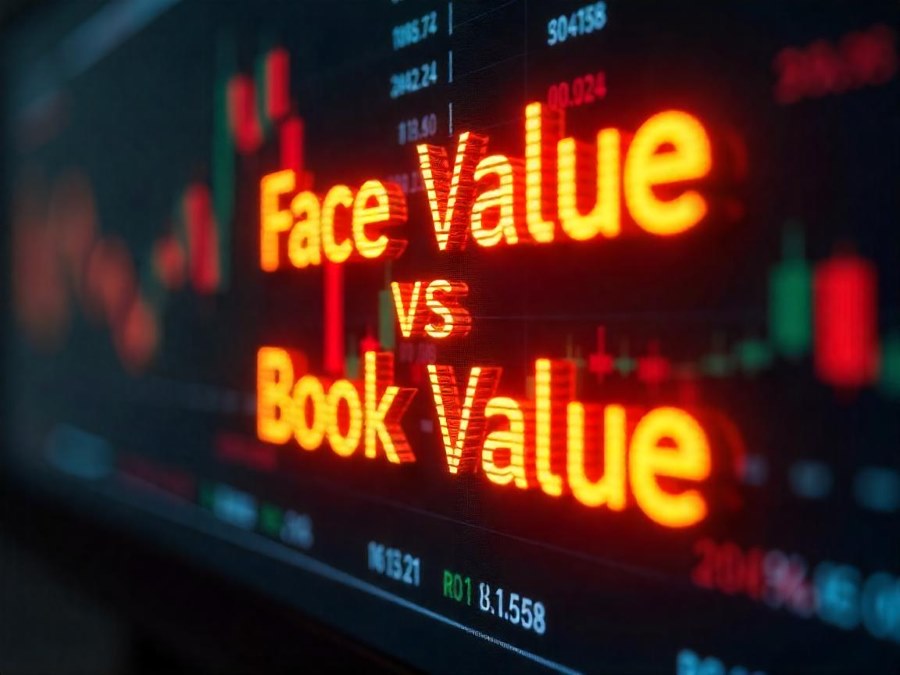 difference between face value and book value