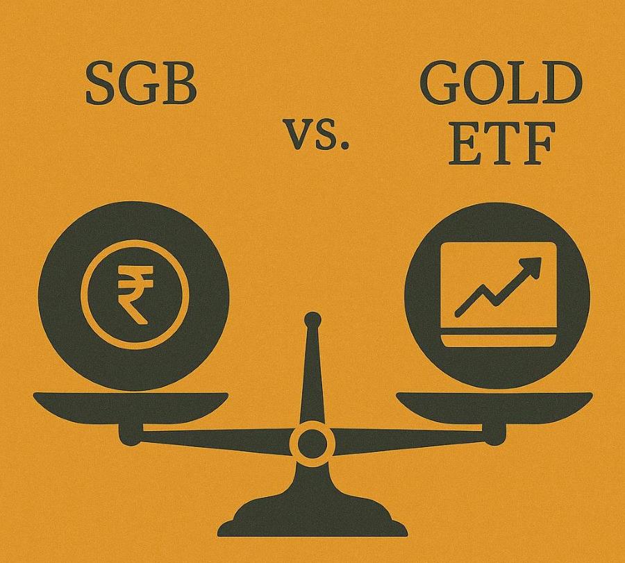 difference between gold etf and sovereign gold bond